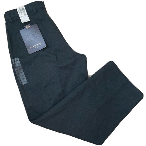 Dockers ~Men's 34×29~ Gray Classic Fit Pleated Pants No Wrinkle Twill NWT $48.00 - Picture 6 of 12
